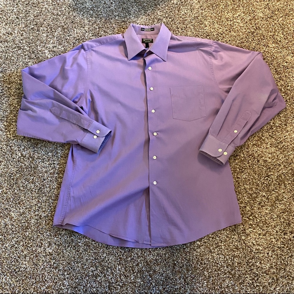 Men’s arrow purple work shirt long sleeve